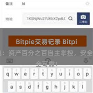 Bitpie交易记录 Bitpie钱包：资产百分之百自主掌控，安全可靠！