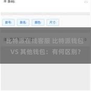 比特派在线客服 比特派钱包 VS 其他钱包：有何区别？