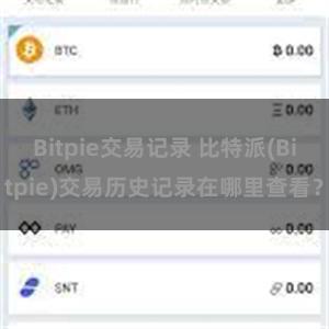 Bitpie交易记录 比特派(Bitpie)交易历史记录在哪里查看？